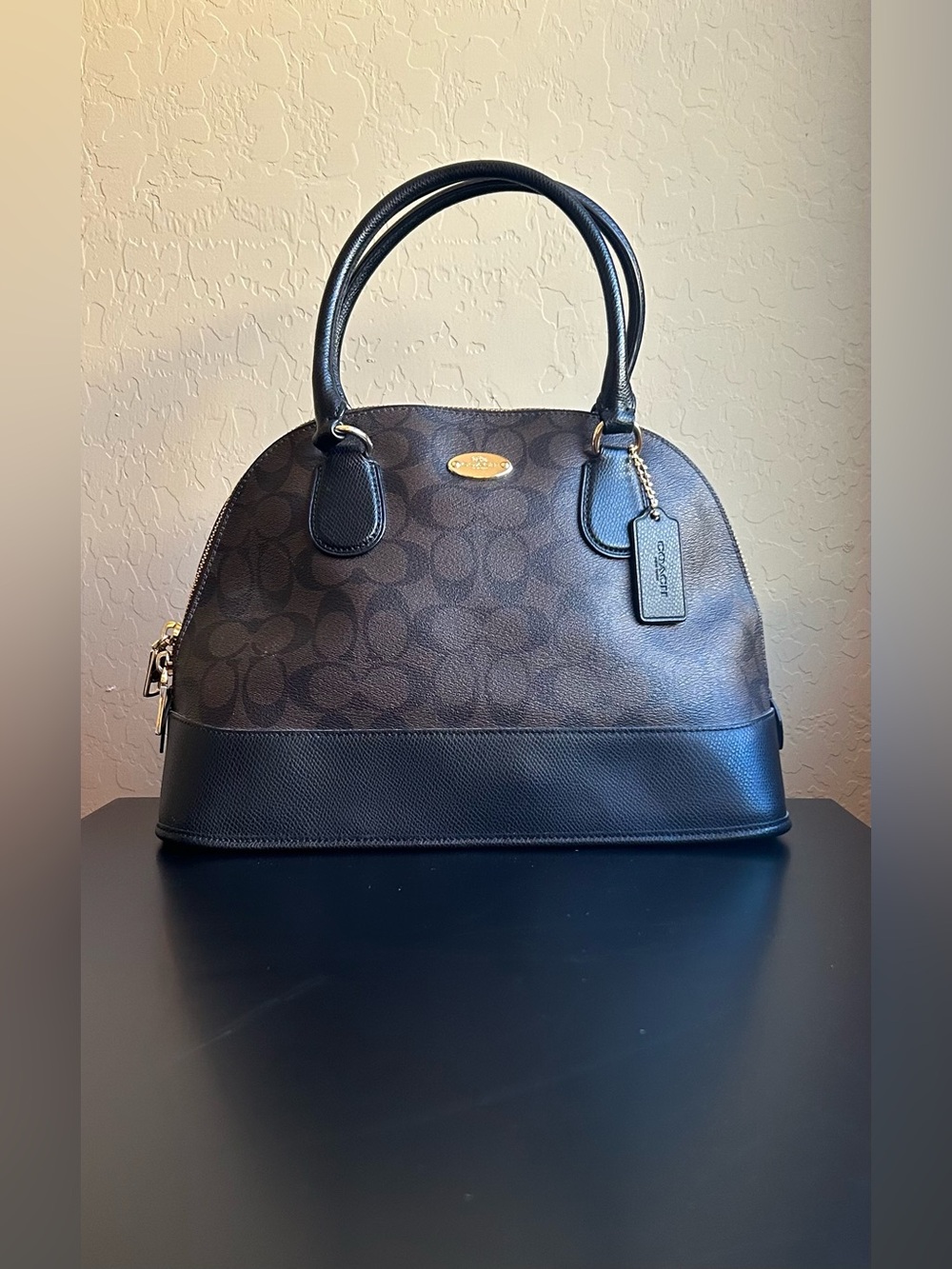 Coach Cora Domed Satchel in Signature Canvas